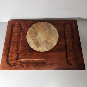 Baribocraft Charcuterie Board with Inset Vintage Cheese Server Mid Century